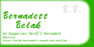 bernadett belak business card